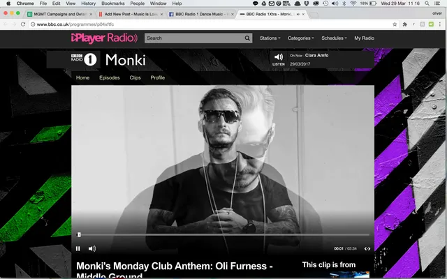 BBC Radio 1 Premiere for MIL