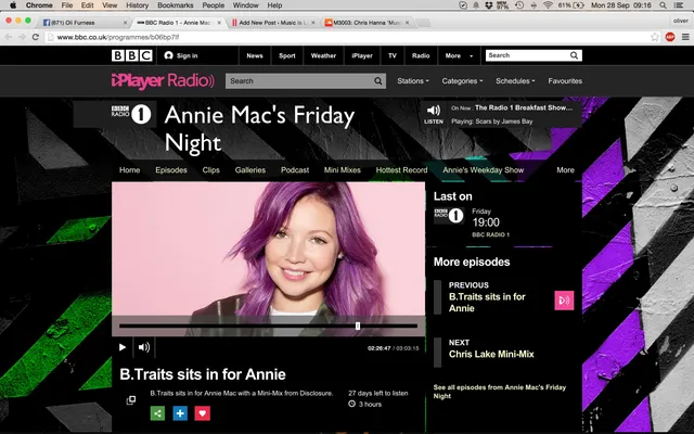 Music is Love records on BBC Radio 1