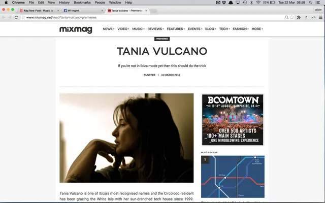 Mixmag Premiere Tania Vulcano