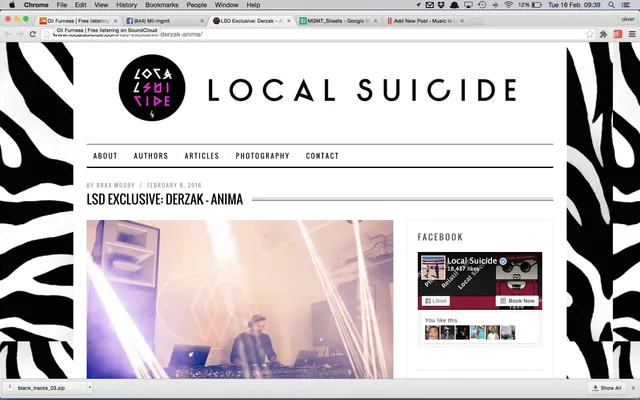 Local suicide premiere : DERZAK – ANIMA