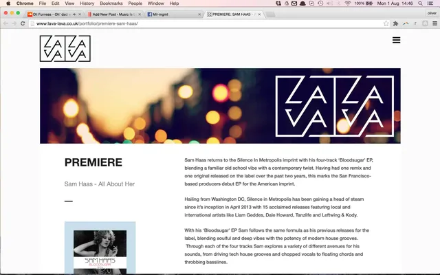 Lava Lava Premiere Sam  Haas’s new joint