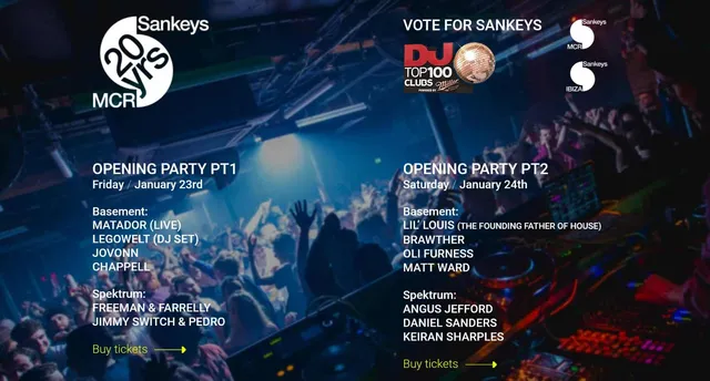 Sankeys MCR Opening Lineup