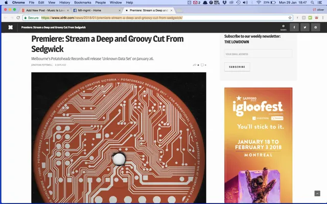 XLR8R premiere Potatoheadz