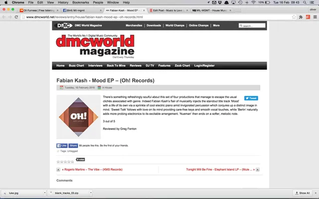 DMC World review Fabian Kash – Mood ep