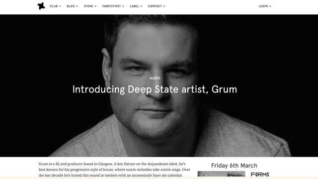 Fabric london interview for Grum