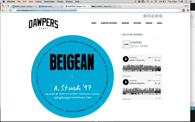 DAWPERS Premiere BEIGAN – STUSH