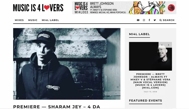 Music is 4 Lovers&nbsp;premiere&nbsp;Miguel Campbell’s remix of&nbsp;Sharam Jey’s