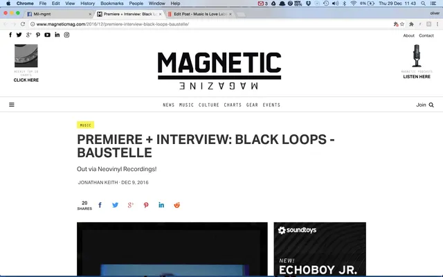 Magnetic Mag interview Black loops