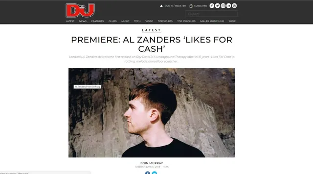 DJ Mag Premiere Al Zanders new EP