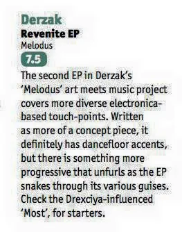 DJ mag print review of Derzak