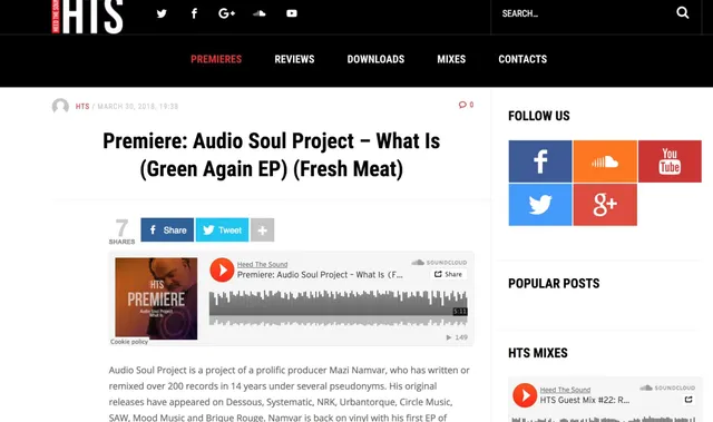 Heed The Sound&nbsp;premiere&nbsp;Audio Soul Project