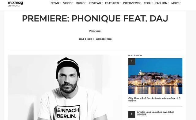 Mixmag&nbsp;Germany drop the exclusive new&nbsp;Phonique