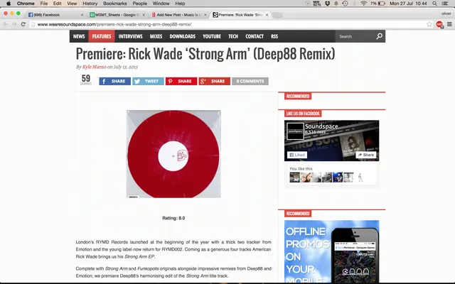 Rick Wade EP is premiered on Soundspace