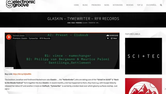 Electronic Groove premiere Glaskin