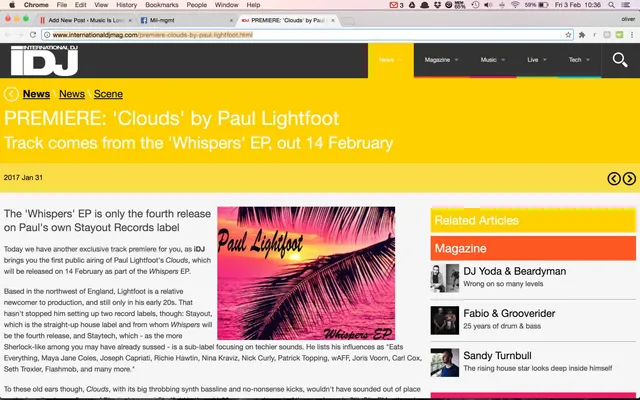 IDJ Mag Premiere ‘Clouds”