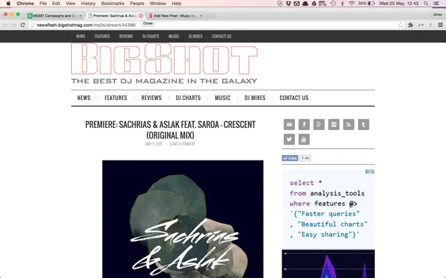 Big Shot Magazine premiere Oh! records