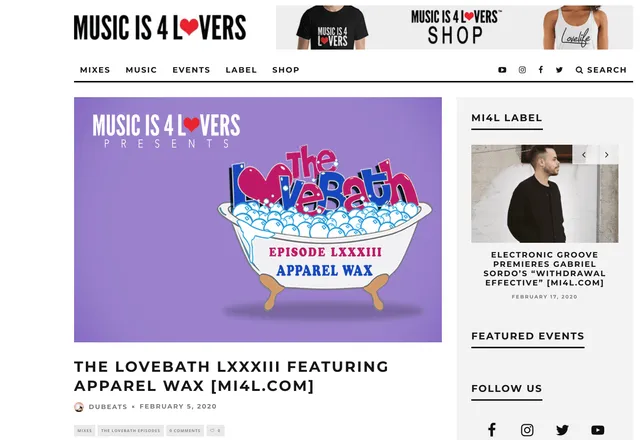 Guestmix for Music is 4 Lovers