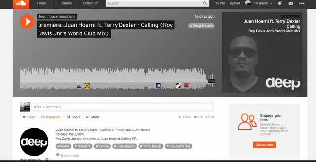 Deephouse.it premiere Roy Davis Jnr