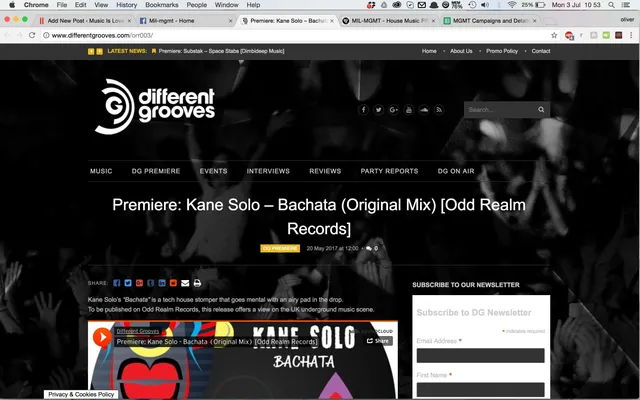 Different Grooves premiere Bachata