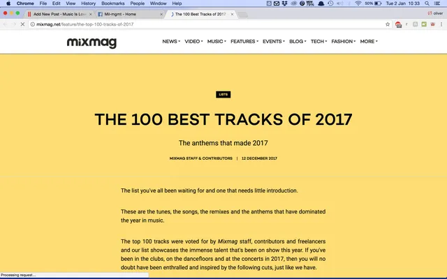 Mixmag’s TOP 100 tunes of 2017