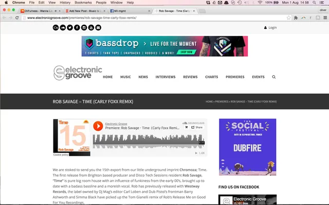 Electronic Groove Premiere the new Chromoza ep