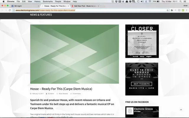 Electronic Groove Review Hosse