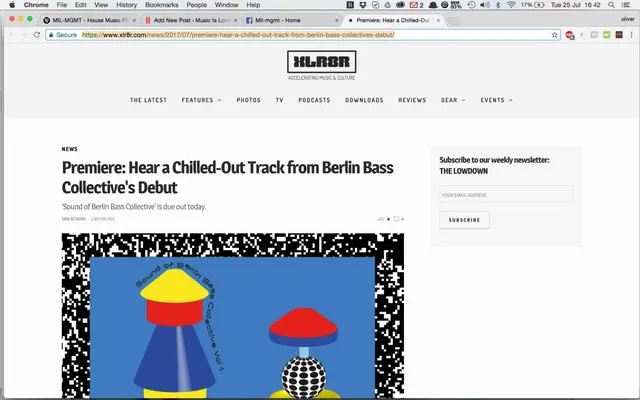 XLR8R premiere Berlin Bass Collective