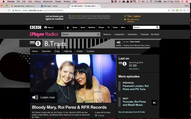 B Traits on BBC Radio 1