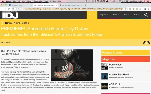 IDJ Magazine premiere “Shoreditch Hipster”