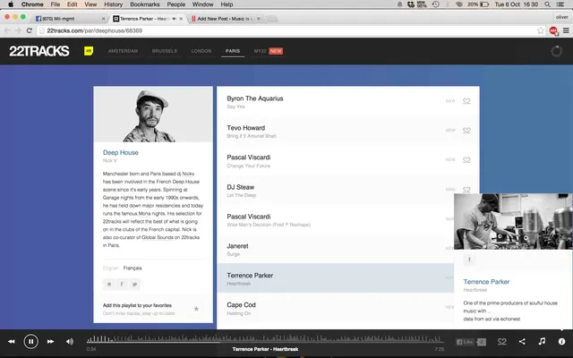 Terrence Parker featured on 22tracks