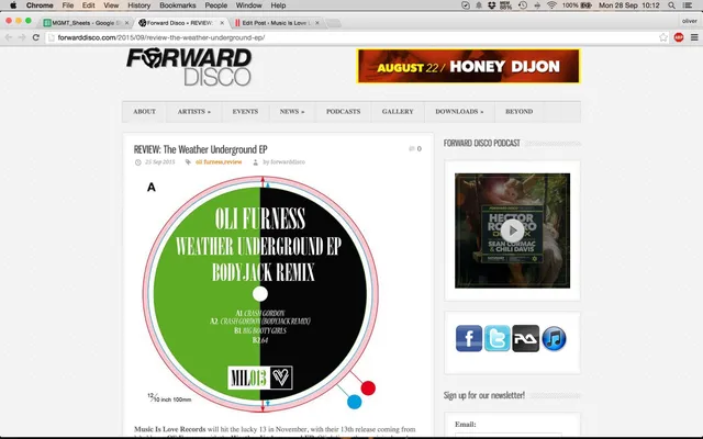 Forward Disco (NY) review MIL013