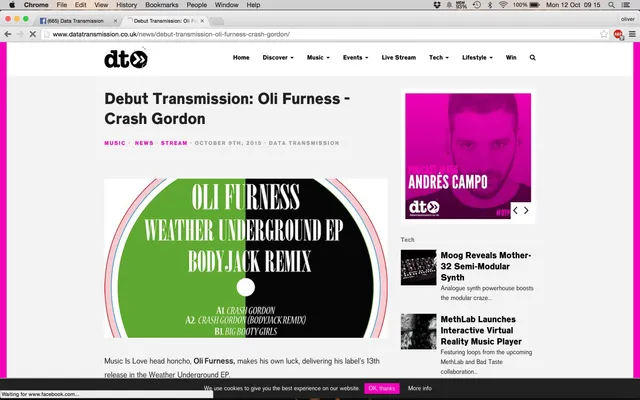 Data Transmission Premiere CRASH GORDON