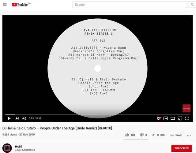 &nbsp;Hate&nbsp;premiere for&nbsp;RFR-Records