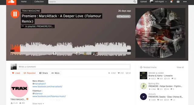 Trax Magazine premiere&nbsp;Folamour