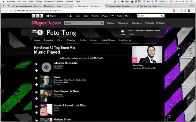 Pete Tong premiere’s Baile on BBC Radio 1