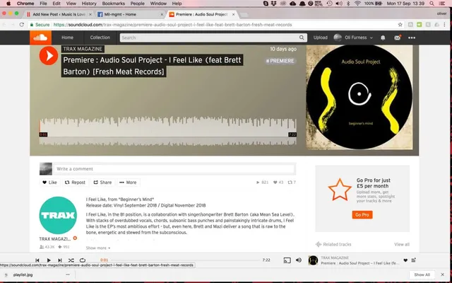 Trax Magazine&nbsp;premiere&nbsp;Audio Soul Project