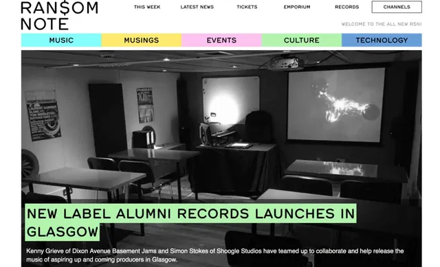 Ransom Note Feature on Alumni Records