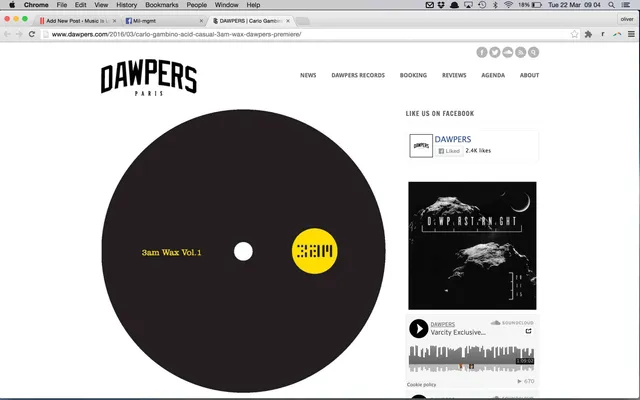 Dawpers Premiere 3am Recordings