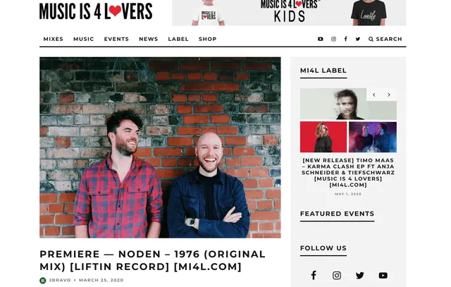 Music is 4 Lovers&nbsp;premiere