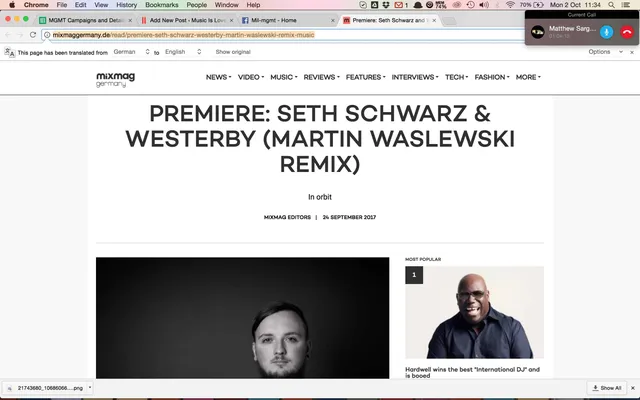 Mixmag Germany premiere Seth Schwarz new joint