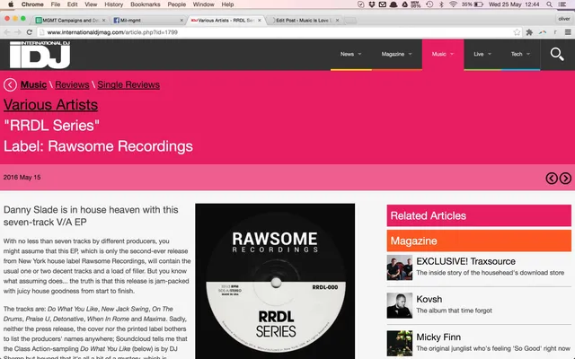 IDJ MAG review Rawsome Recordings