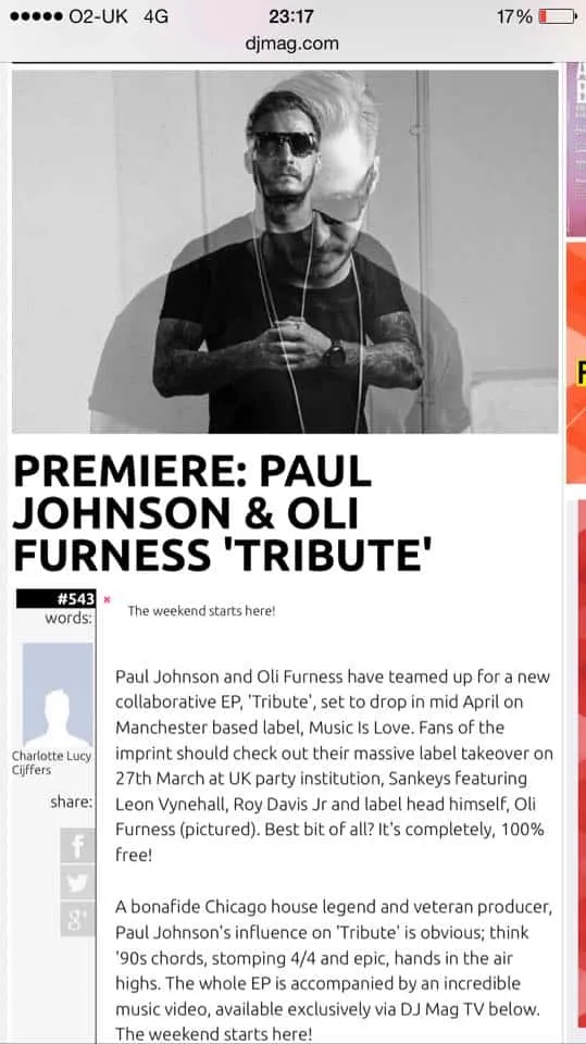 DJ Mag premiere MIL’s New Video for the TRIBUTE ep with Paul Johnson & Oli Furness
