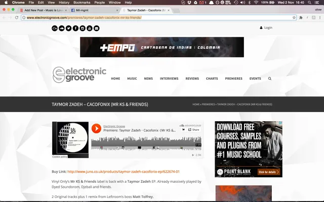 Electronic Groove Premiere Mr KS & Friends