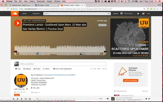 Like That Underground premiere Lensis on Fluctus Soul