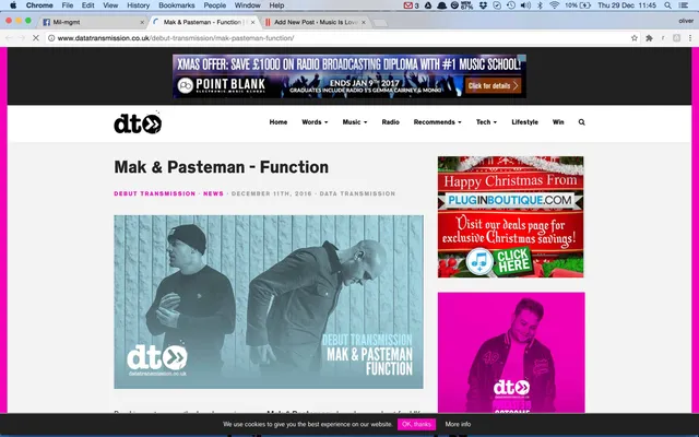 Data Transmission premiere Mak & pasteman