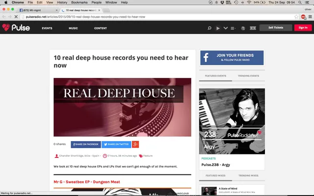 MIL featured on PULSE RADIO’s Deep house feature