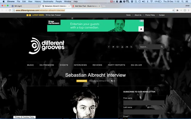Interview for Archipel Musique