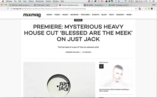 Mixmag & Mixmag TV premiere Just Jack