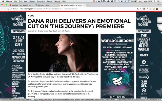 DJ Mag premiere Dana Ruh